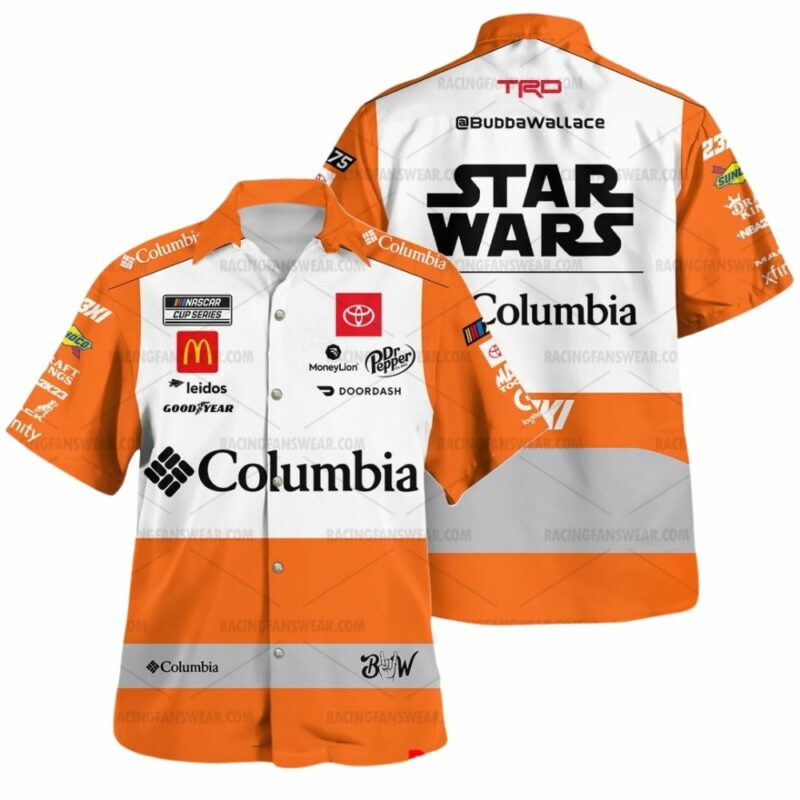 Bubba Wallace Nascar Racing Columbia Star Wars 2023 Uniform Hawaiian Shirt 1