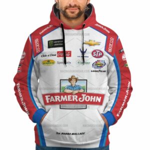 Bubba Wallace Nascar Racing Farmer John 2018 Uniform All Over Print Hoodie