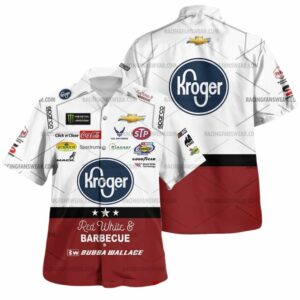 Bubba Wallace Nascar Racing Kroger 2018 Uniform Hawaiian Shirt