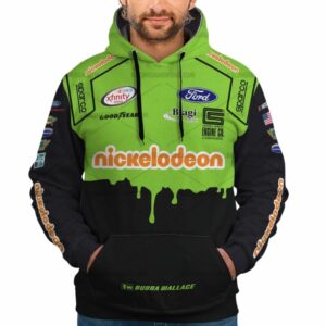 Bubba Wallace Nascar Racing Nickelodeon 2018 Uniform All Over Print Hoodie