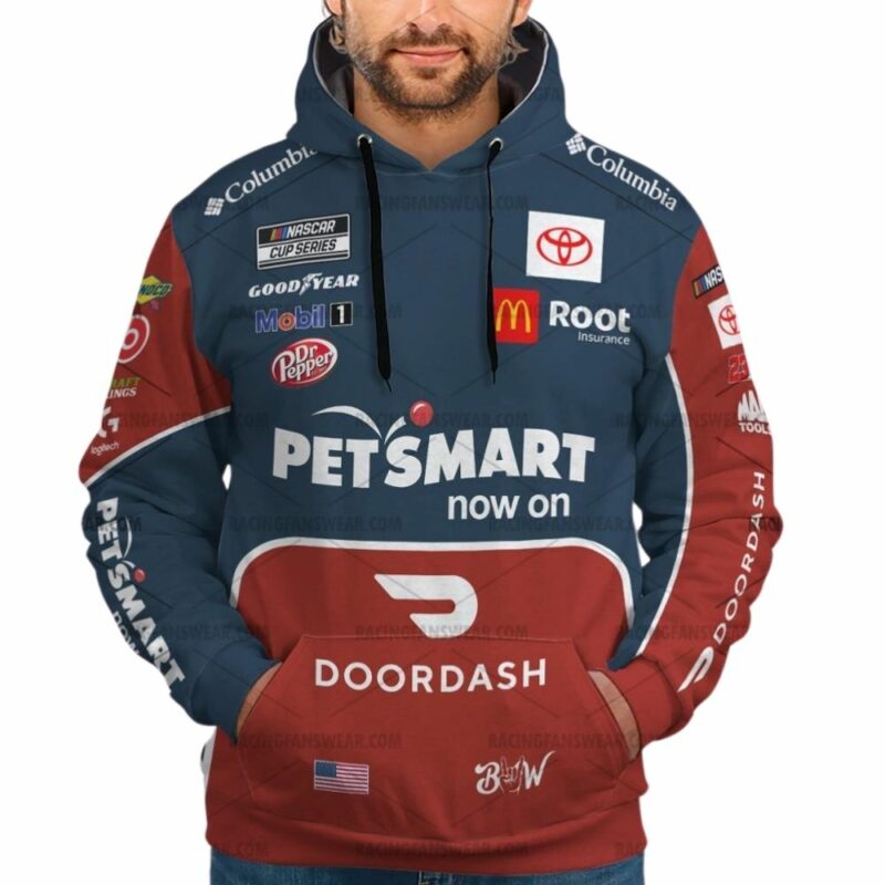Bubba Wallace Nascar Racing Petsmart Now On Doordash 2021 Uniform 3D Hoodie 1