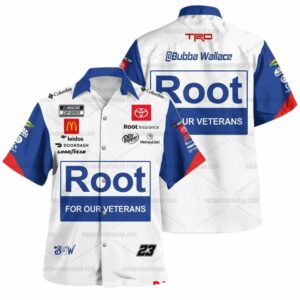 Bubba Wallace Nascar Root For Our Veterans 2022 Racing Uniform Hawaiian Shirt