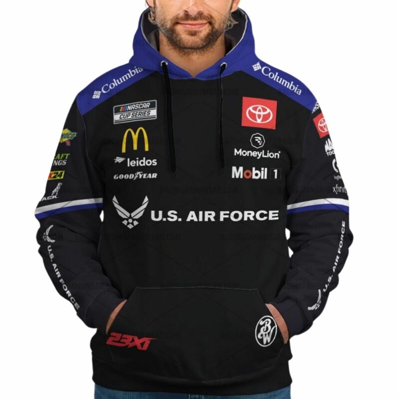 Bubba Wallace Nascar Us Air Force Racing 2024 Uniform 3D Hoodie 1