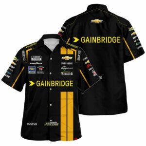 Carson Hocevar Nascar Racing 2024 Spire Motorsports Gainbridge Uniform Hawaiian Shirt
