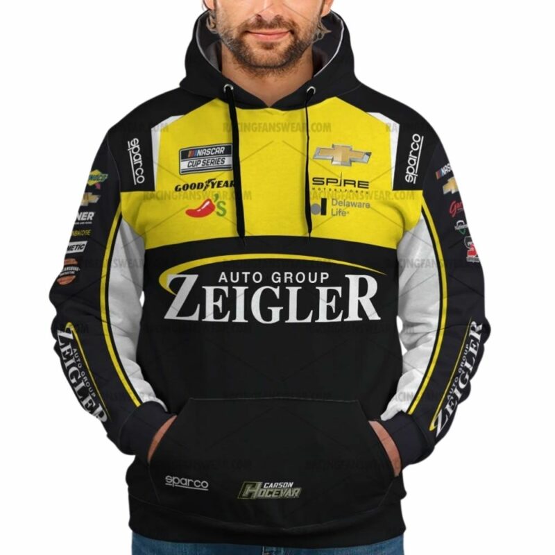 Carson Hocevar Nascar Racing Auto Group Zeigler 2025 Uniform 3D Hoodie 1
