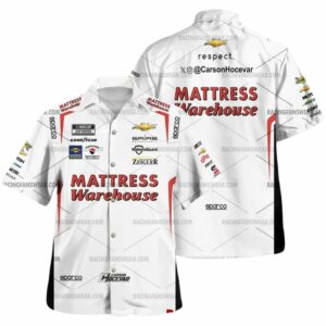 Carson Hocevar Nascar Racing Mattress Warehouse 2024 Uniform Hawaiian Shirt