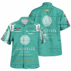 Carson Hocevar Nascar Racing Sunseeker Resort 2023 Uniform Hawaiian Shirt