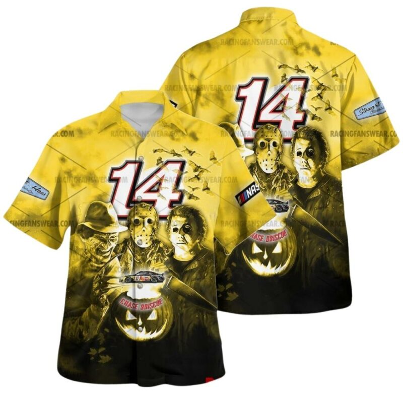 Chase Briscoe 14 Nascar Racing Friends Horror Halloween Hawaiian Shirt 1