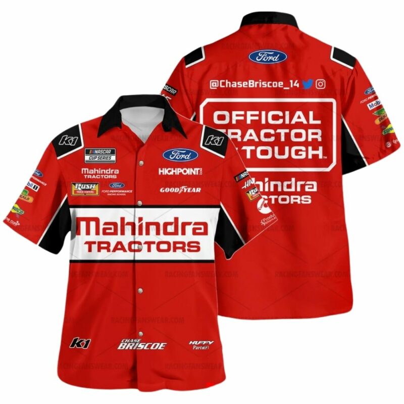 Chase Briscoe Mahindra Tractors Nascar Racing 2022 Uniform Hawaiian Shirt 1