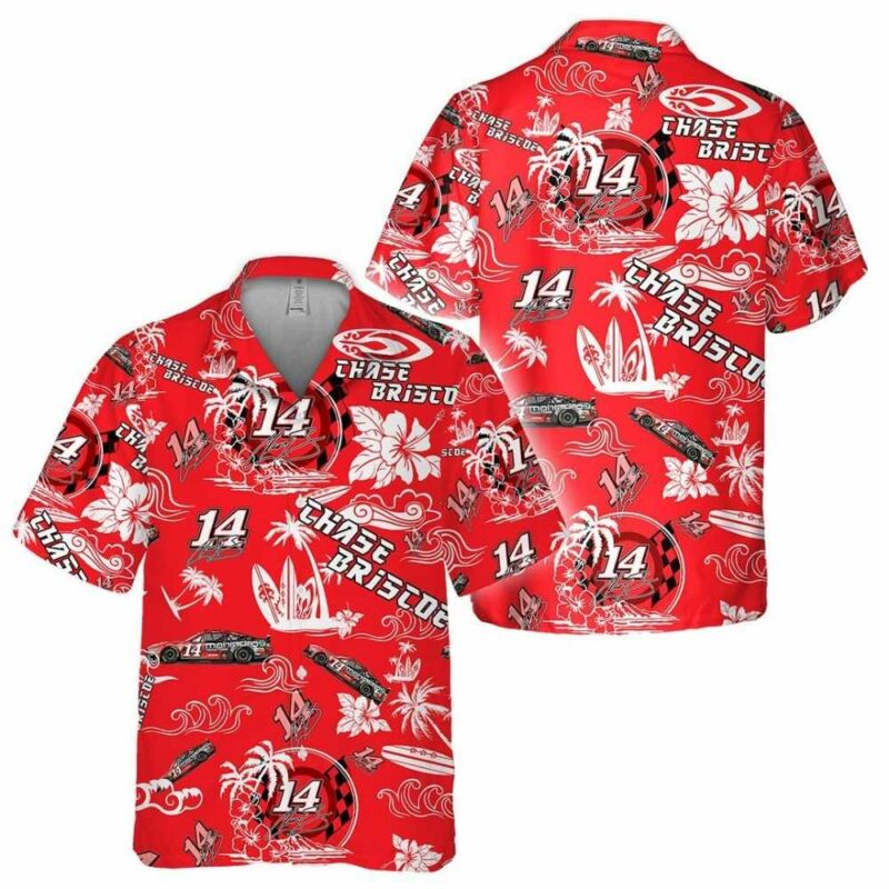 Chase Briscoe Nascar Racing Signature Flower Tropical Hawaiian Shirt 1