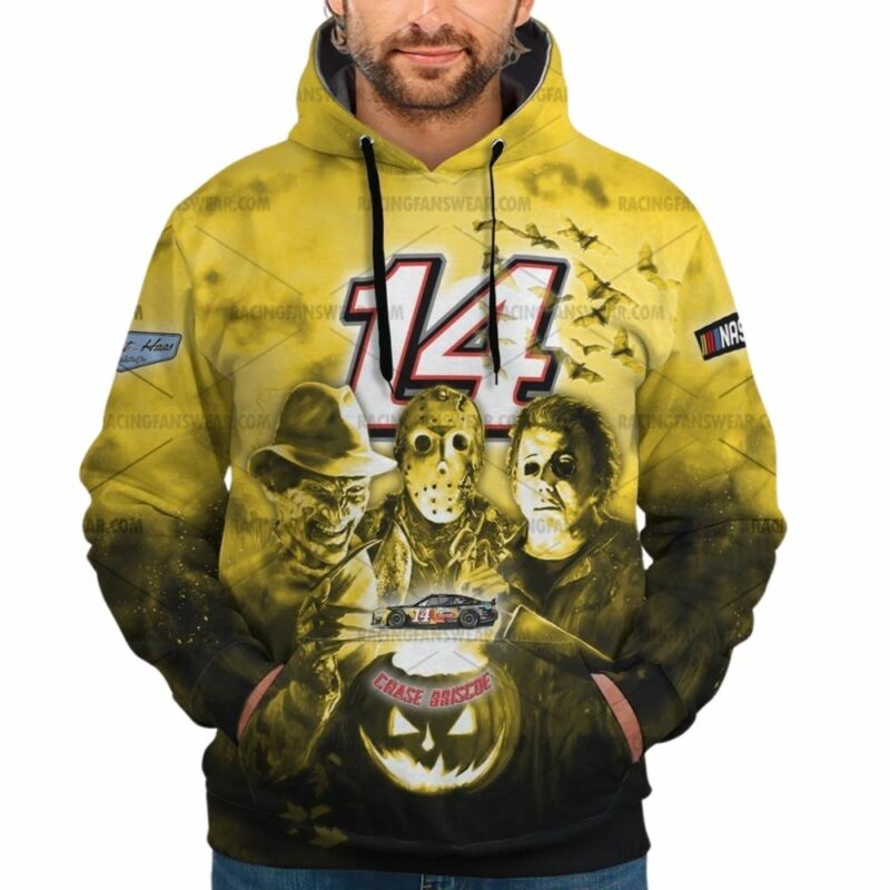 Chase Briscoe Nascar Racing With Michael Myers Friends Horror Halloween 3D Hoodie 1