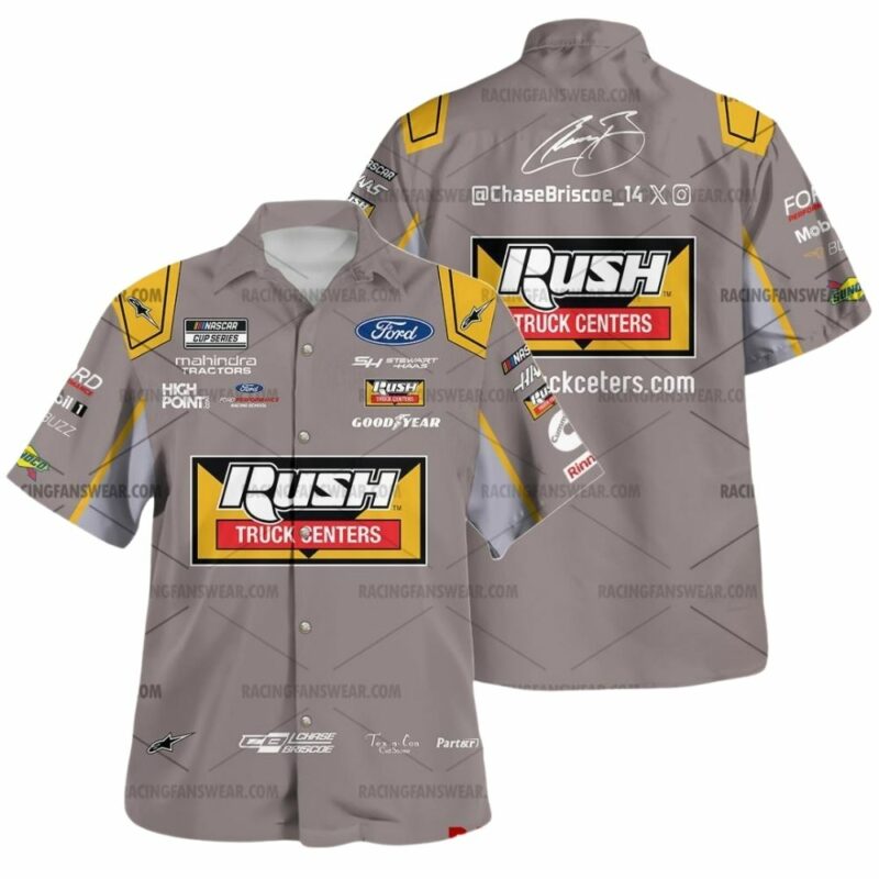 Chase Briscoe Rush Truck Centers Nascar Racing 2024 Uniform Hawaiian Shirt 1