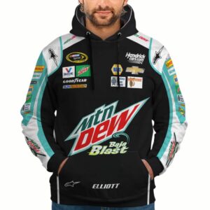 Chase Elliott 24 Nascar Moutain Dew Racing Uniform All-over Print Hoodie