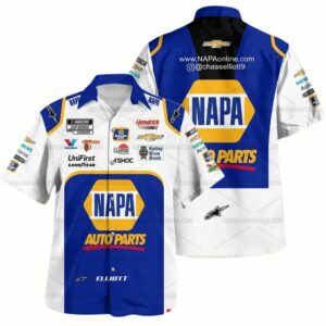 Chase Elliott Nascar 2022 Napa Auto Parts Racing Uniform Hawaiian Shirt
