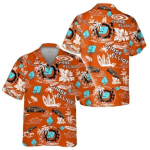 Chase Elliott Nascar 2023 Hooters Racing Hawaiian Shirt