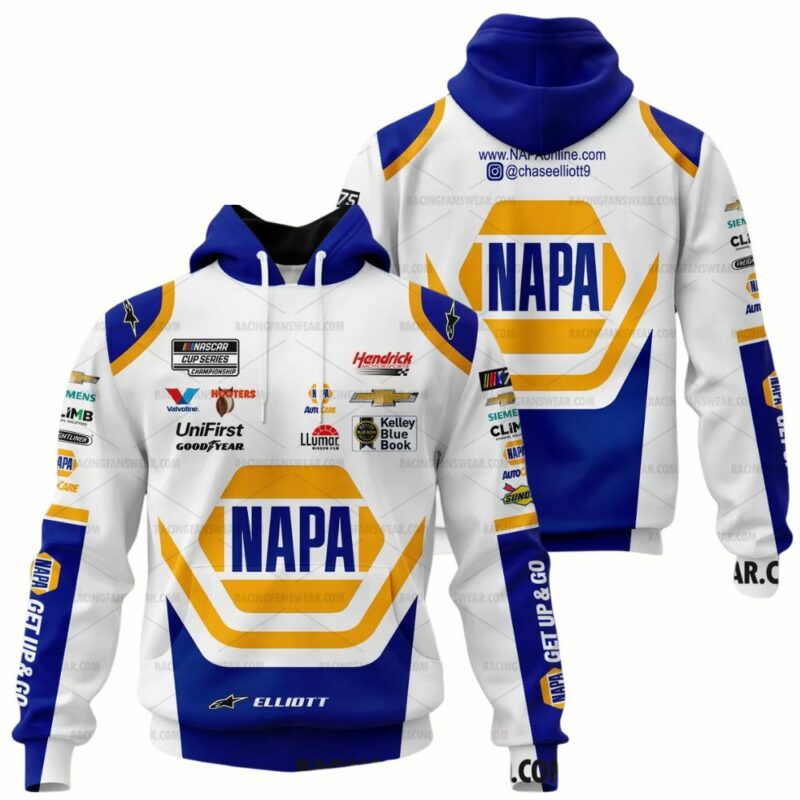 Chase Elliott Nascar 2023 Napa Auto Parts Racing Uniform 3 Shirt