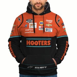 Chase Elliott Nascar Hooters Racing 2023 Uniform All-over Print Hoodie