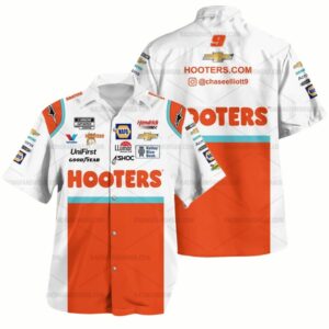 Chase Elliott Nascar Racing 2022 Hooters Uniform Hawaiian Shirt
