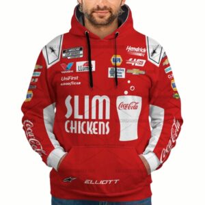 Chase Elliott Nascar Racing 2024 Coca Cola Uniform Uniform All-over Print Hoodie