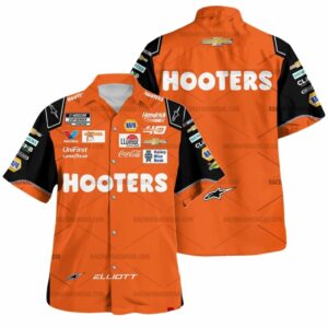 Chase Elliott Nascar Racing 2024 Hendrick Motorsports Hooters Uniform Hawaiian Shirt