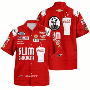 Chase Elliott Nascar Racing 2024 Slim Chicken Uniform Hawaiian Shirt