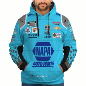 Chase Elliott Nascar Racing Napa Auto Parts 2022 Uniform All-over Print Hoodie