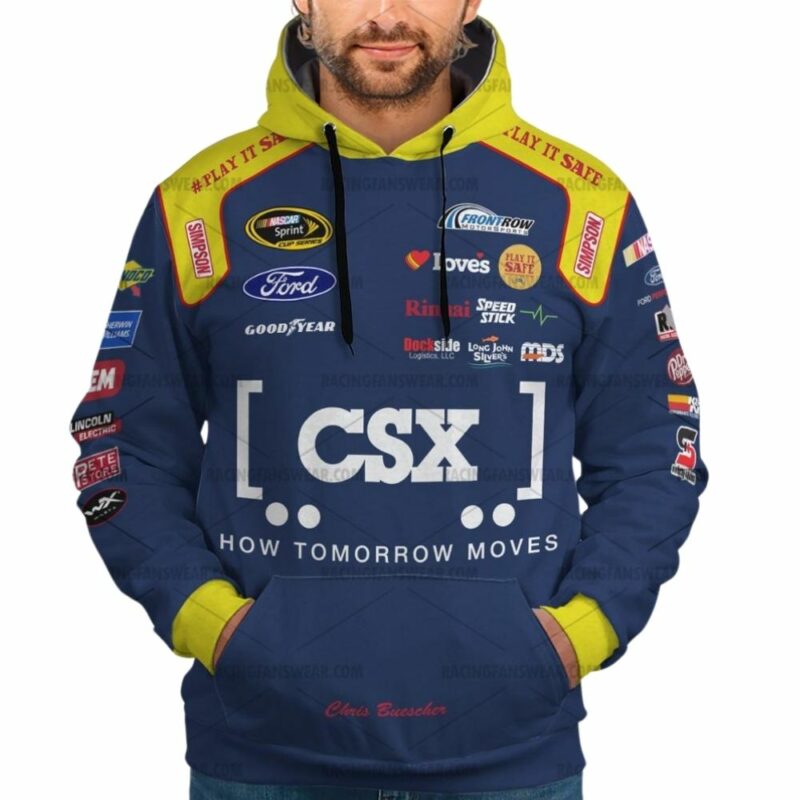 Chris Buescher Csx Nascar Racing 2016 Uniform 3D Hoodie 1