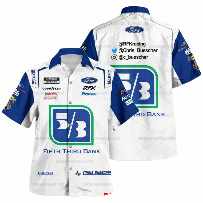 Chris Buescher Fifth Third Bank Nascar 2023 Racing Uniform Hawaiian Shirt 1