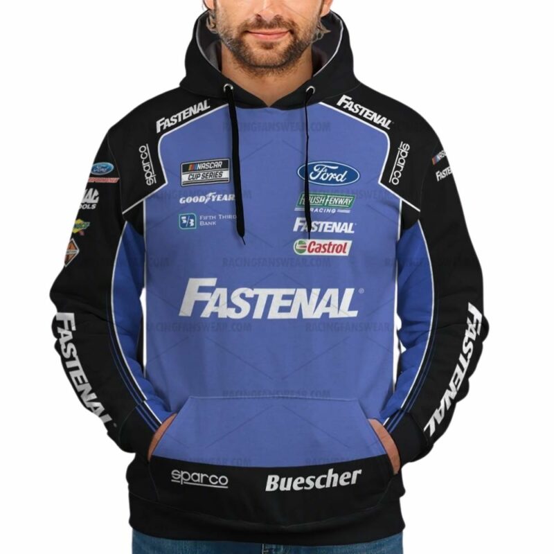 Chris Buescher Ford Fastenal Nascar Racing 2022 Uniform 3D Hoodie 1