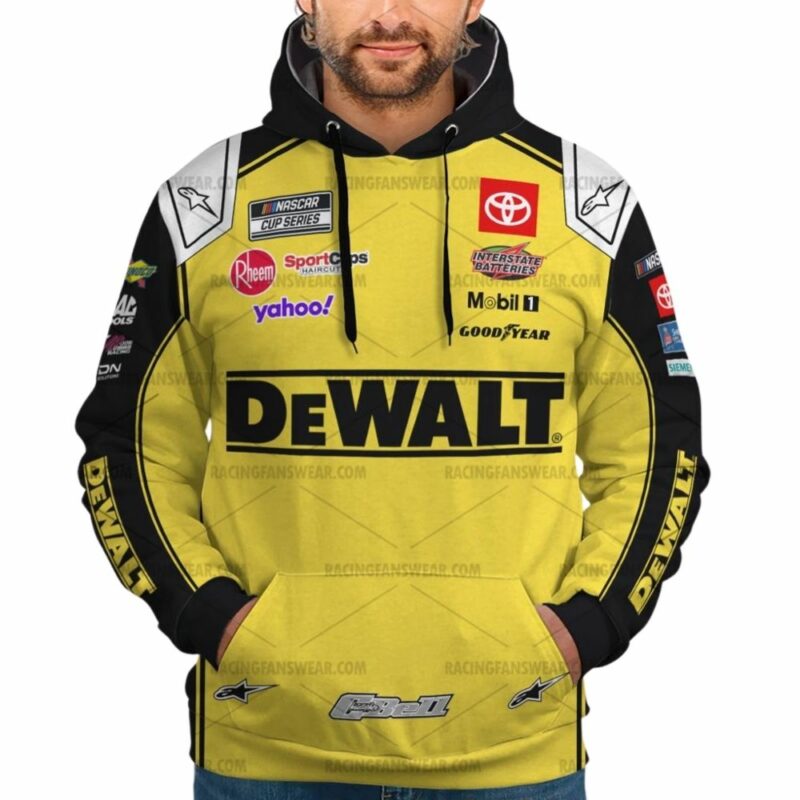 Christopher Bell Nascar Racing 2024 Joe Gibbs Racing Dewalt Uniform 3D Hoodie 1