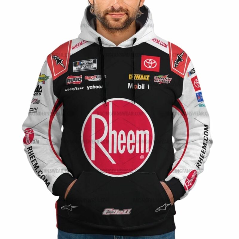 Christopher Bell Nascar Racing 2024 Joe Gibbs Racing Rheem Uniform 3D Hoodie 1