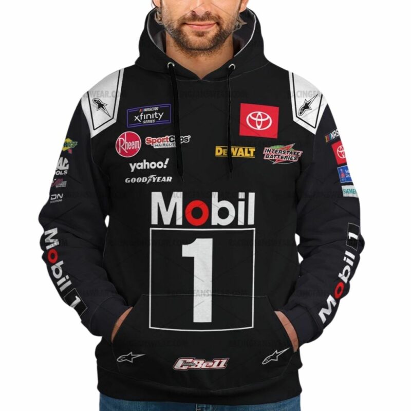 Christopher Bell Nascar Racing 2024 Mobil 1 Uniform 3D Hoodie 1