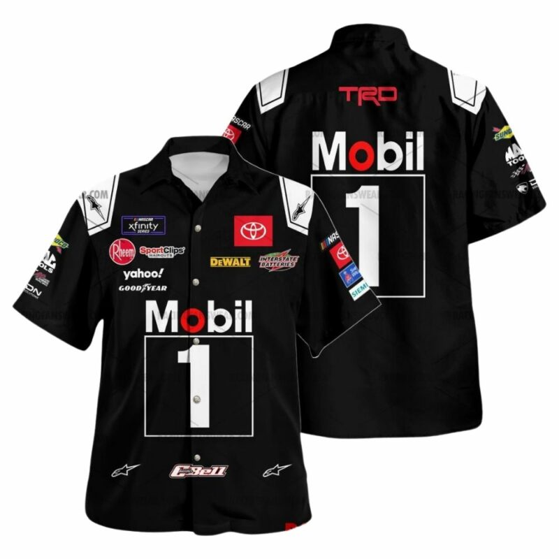 Christopher Bell Nascar Racing 2024 Mobil 1 Uniform Hawaiian Shirt 1