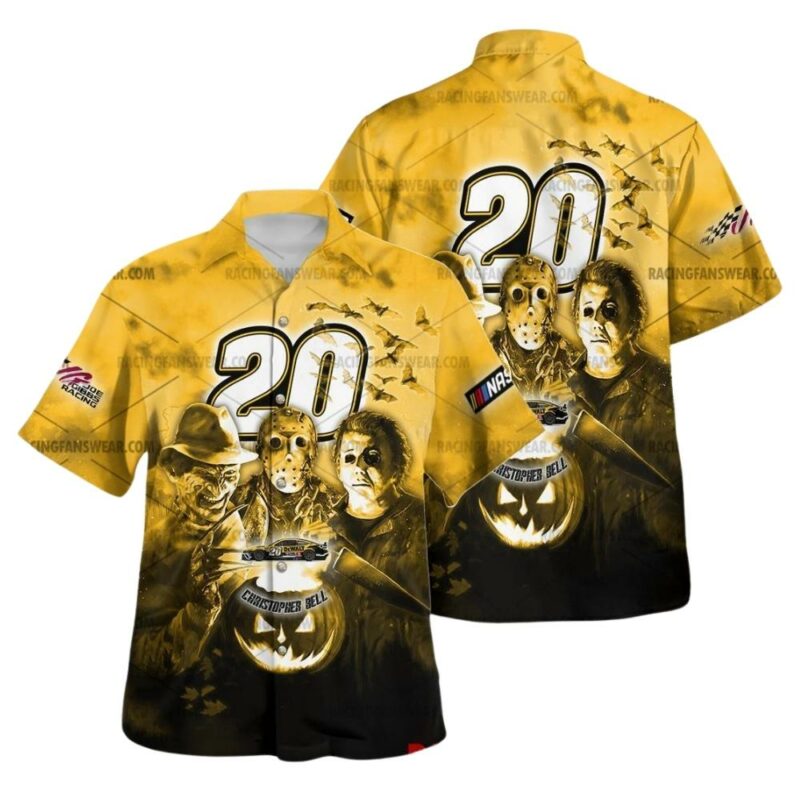 Christopher Bell With Friends Horror Nascar Dewalt Racing Halloween Hawaiian Shirt 1