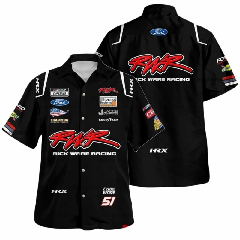 Cody Ware Nascar Rick Ware Racing 2025 Uniform Hawaiian Shirt 1