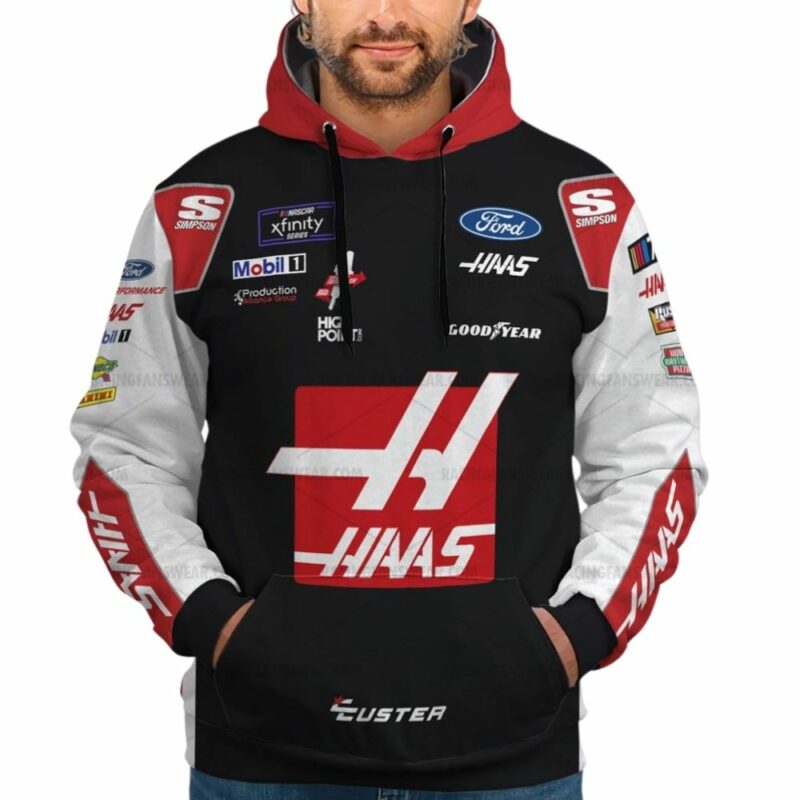 Cole Custer Nascar Racing 2023 Haas Uniform 3D Hoodie 1