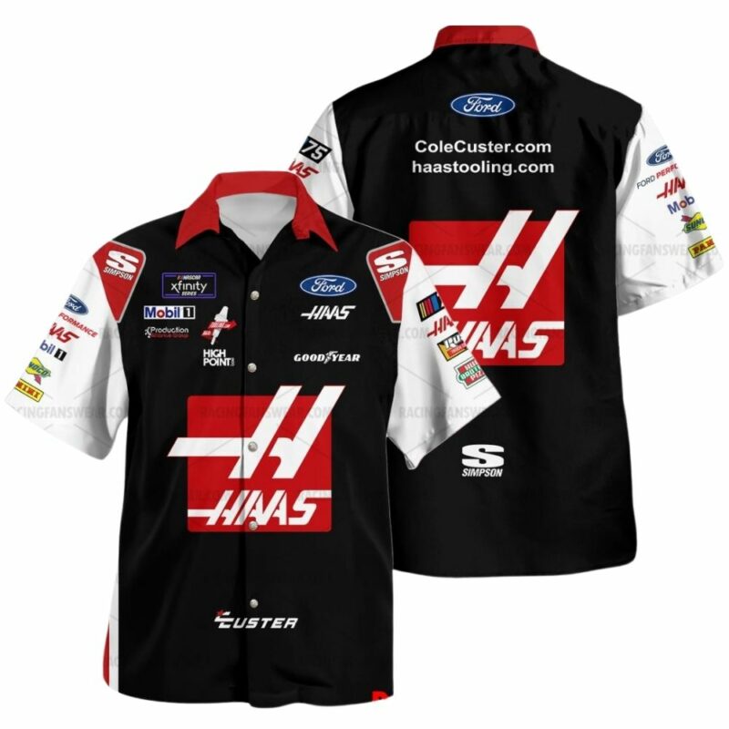 Cole Custer Nascar Racing 2023 Haas Uniform Hawaiian Shirt 1