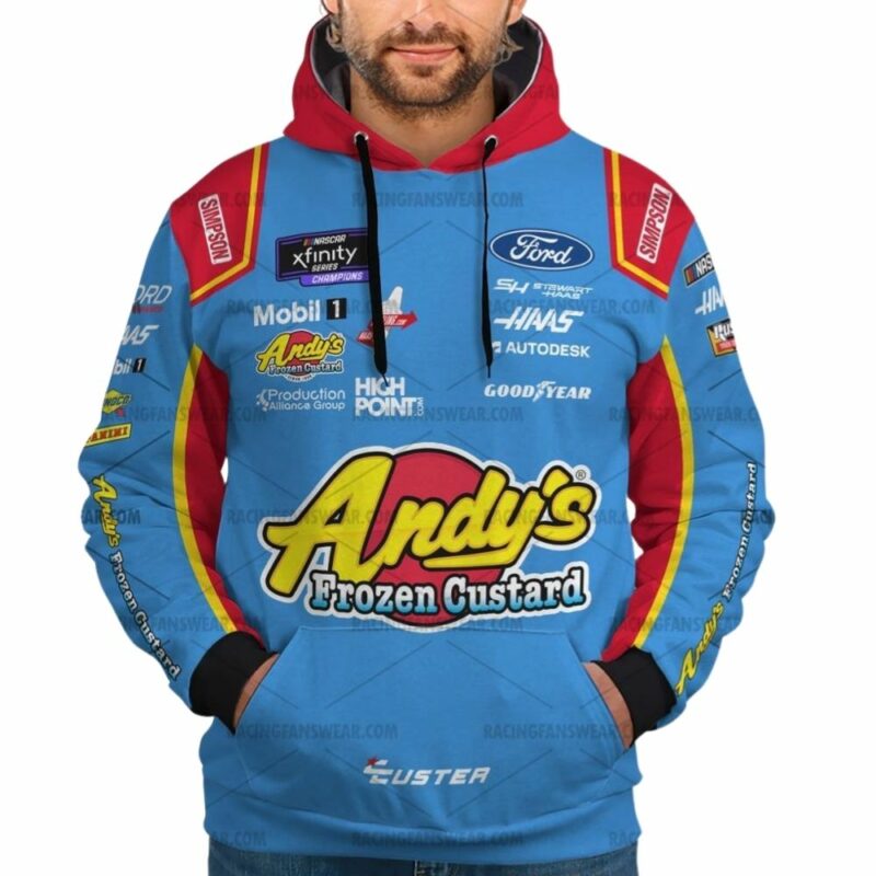 Cole Custer Nascar Racing 2024 Andys Frozen Custard Uniform 3D Hoodie 1