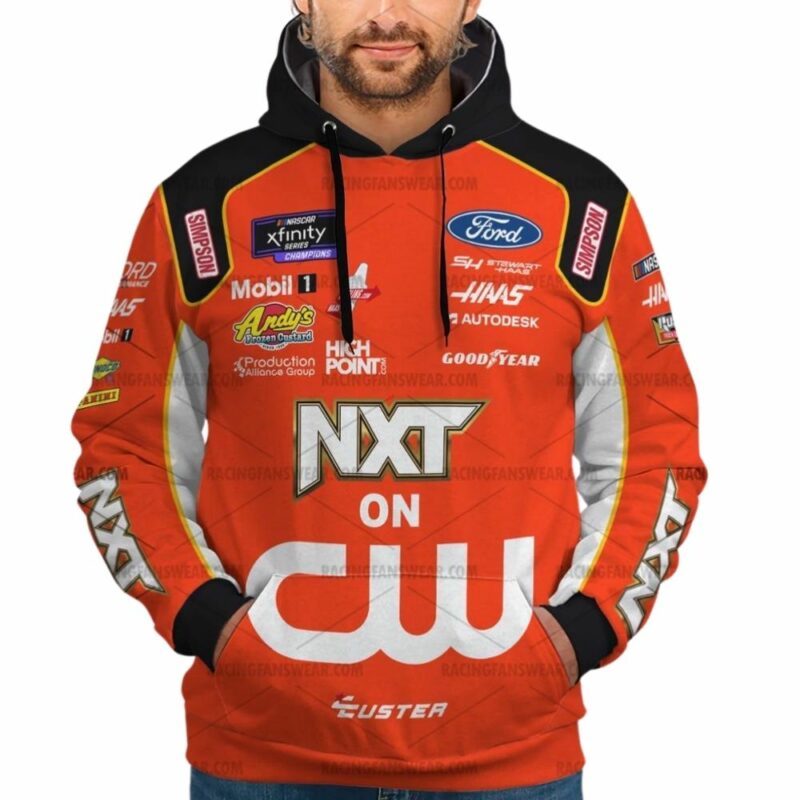 Cole Custer Nascar Racing 2024 Nxt On Haas Ford Uniform 3D Hoodie 1