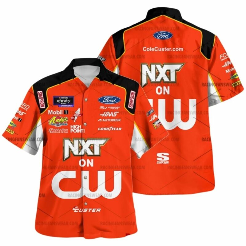 Cole Custer Nascar Racing 2024 Nxt On Haas Ford Uniform Hawaiian Shirt 1