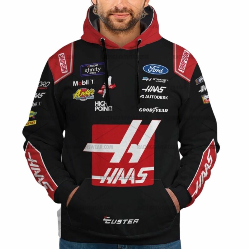 Cole Custer Nascar Racing 2024 Stewart Haas Racing Haas Uniform 3D Hoodie 1