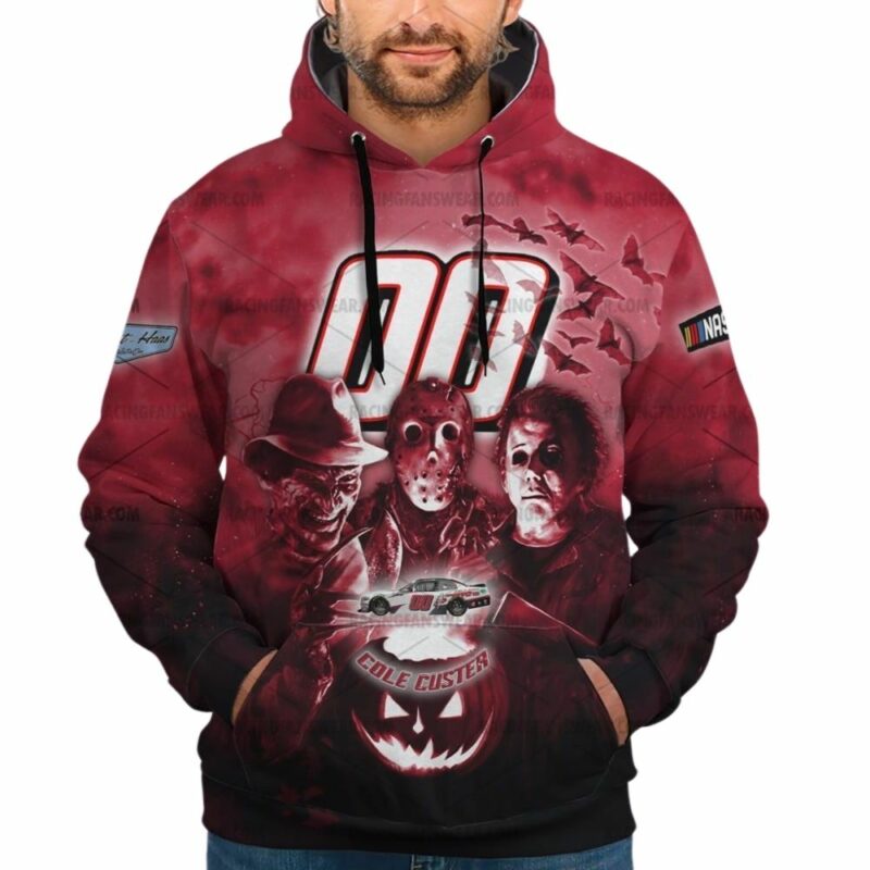 Cole Custer Nascar Racing With Friends Horror Halloween 3D Hoodie 1