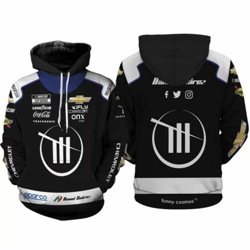 Daniel Suarez Nascar Racing 2022 Chevrolet Coca Cola And Good Year Uniform 3D Hoodie 1