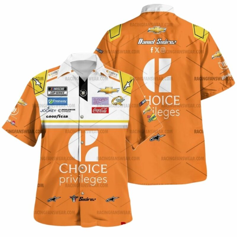 Daniel Suarez Nascar Racing 2024 Choice Privileges Uniform Hawaiian Shirt 1