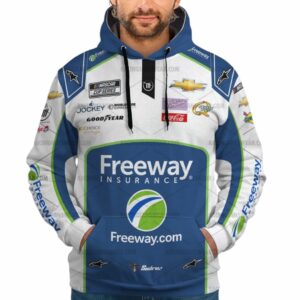 Daniel Suarez Nascar Racing 2024 Trackhouse Racing Freeway Uniform All Over Print Hoodie