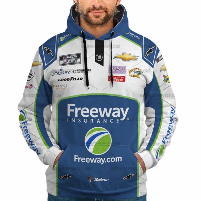 Daniel Suarez Nascar Racing 2024 Trackhouse Racing Freeway Uniform 3D Hoodie 1