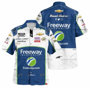 Daniel Suarez Nascar Racing 2024 Trackhouse Racing Freeway Uniform Hawaiian Shirt