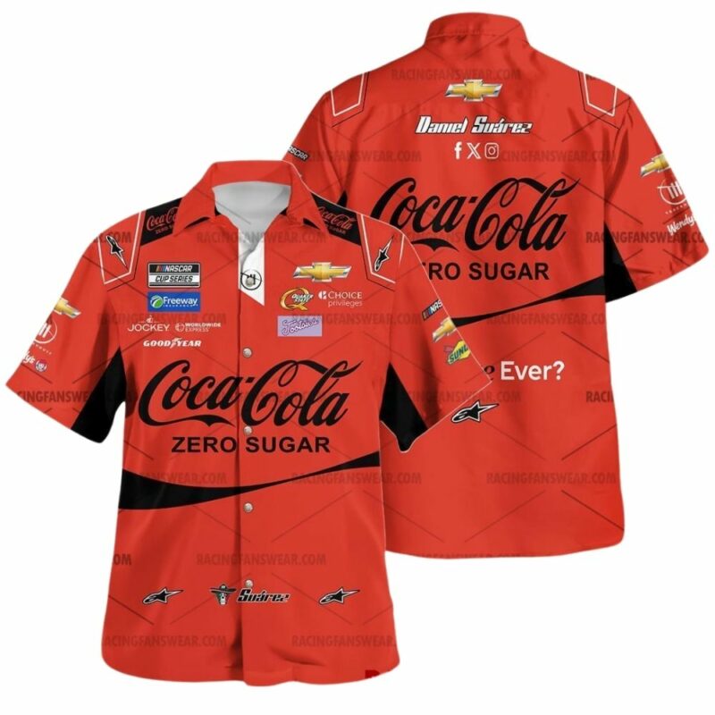 Daniel Suarez Nascar Racing Coca Cola Zero Sugar 2024 Uniform Hawaiian Shirt 1
