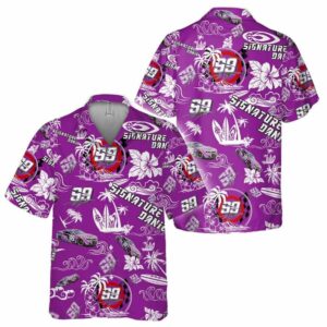 Daniel Suarez Nascar Racing Floral Flower Signature Tropical Hawaiian Shirt