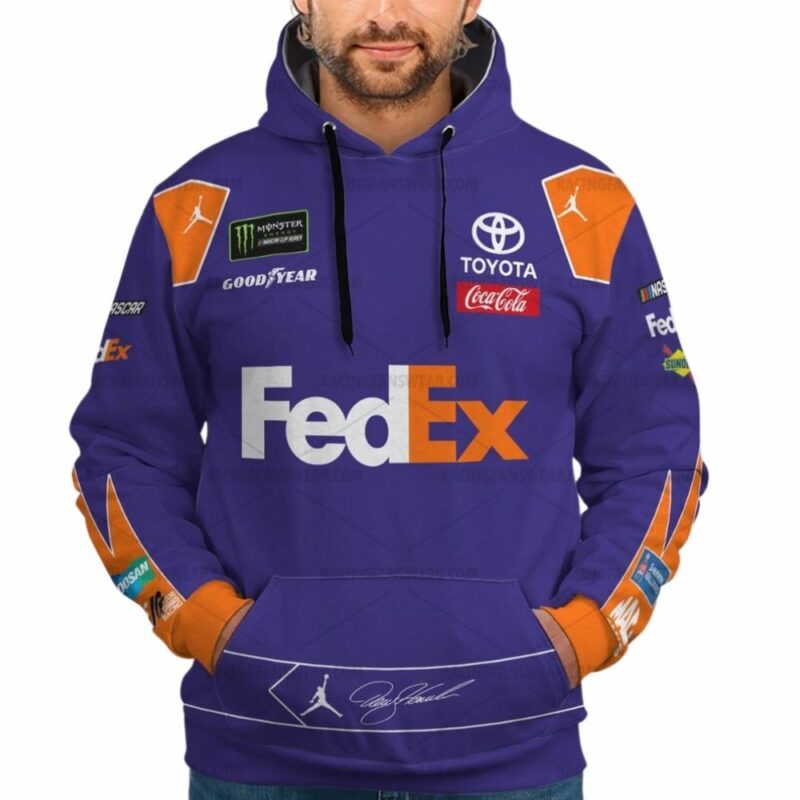 Denny Hamlin Nascar 2018 Racing Fedex Uniform 3D Hoodie 1